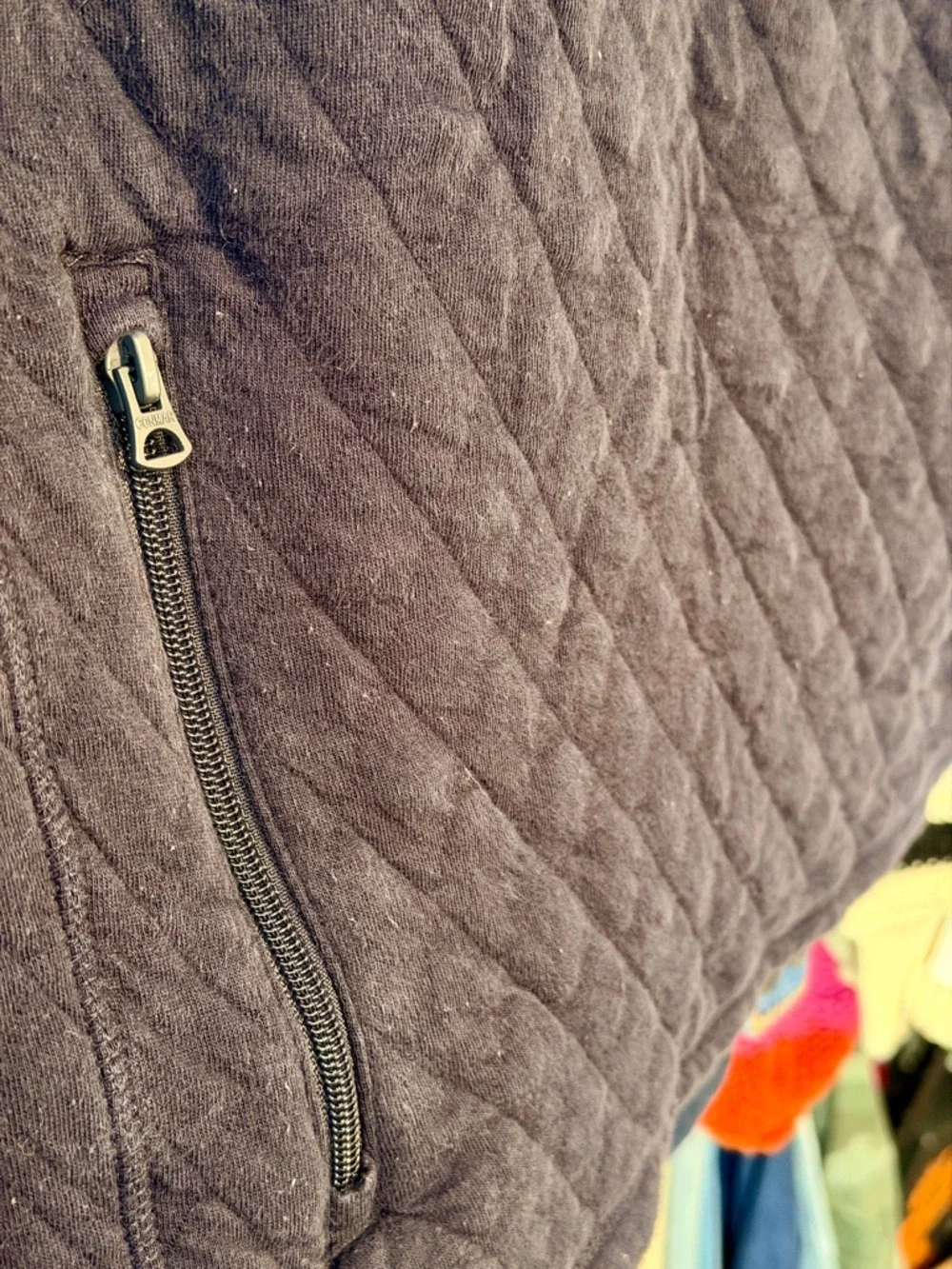 J. Crew Quilted Half-Zip Pullover - Navy Blue - Picture 4 of 9